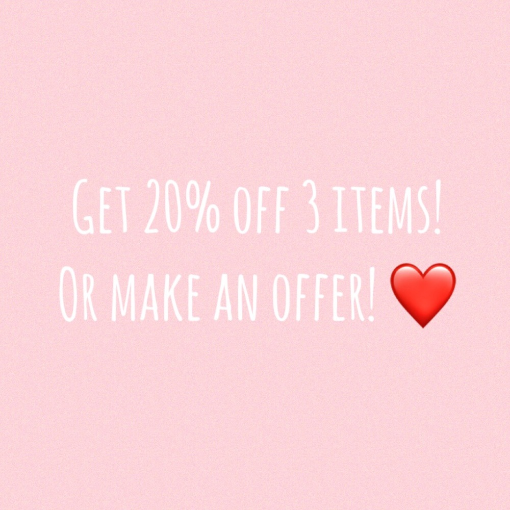 Get 20% off 3 piece bundle or make an offer!